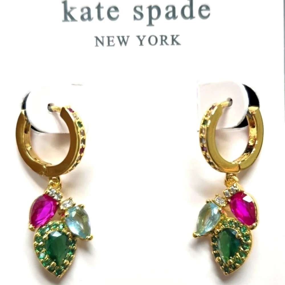 Kate Spade Light Up The Room Holiday Hoop Earrings‎ NWT